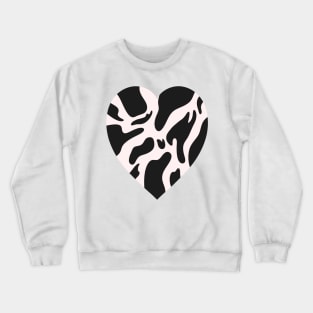 Cow Pattern Heart Crewneck Sweatshirt